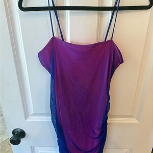 Fashion Nova Purple and Blue Dress